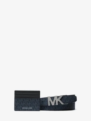 Zestaw z etui na karty i paskiem z charakterystycznym logo Michael Kors