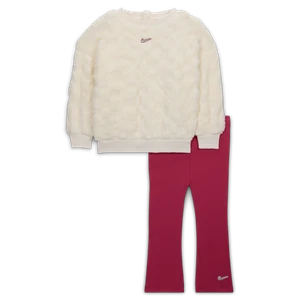 Zdjęcie produktu Zestaw z legginsami z rozszerzanymi nogawkami dla niemowląt Nike Cozy (12–24 M) - Różowy