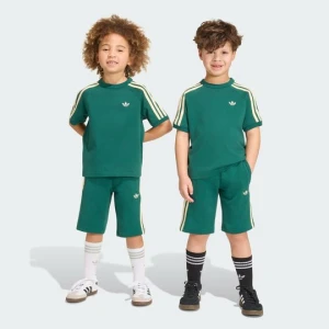 ZESTAW Z SZORTAMI I KOSZULKĄ 3 STRIPE Adidas Collegiate Green