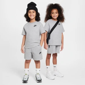 Zestaw z T-shirtem i spodenkami dla małych dzieci Tech Fleece Nike - Szary