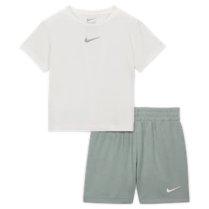 Zestaw z T-shirtem z dzianiny i spodenkami z dzianiny dresowej dla niemowląt Nike - Szary