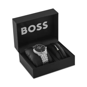 Zestaw zegarek i bransoletka BOSS Principle - Gift Set 1570177 Srebrny