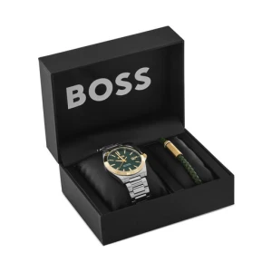 Zestaw zegarek i bransoletka BOSS Strike - Gift Set 1570179 Srebrny