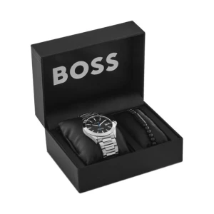 Zestaw zegarek i bransoletka BOSS Strike - Gift Set 1570180 Srebrny