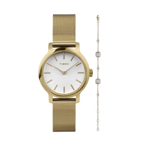 Zestaw zegarek i bransoletka Timex Transcend TWG063900 Złoty