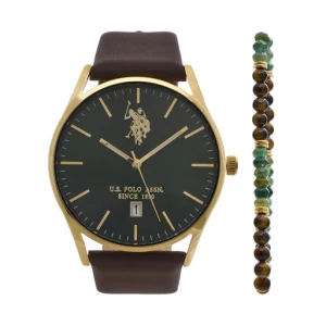 Zestaw zegarek i bransoletka U.S. Polo Assn. Colin USP6376TW Złoty