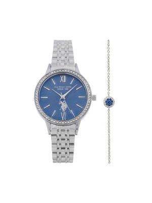 Zestaw zegarek i bransoletka U.S. Polo Assn. Faith USP6392TW Srebrny