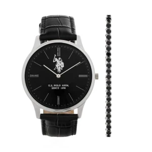 Zestaw zegarek i bransoletka U.S. Polo Assn. Jeremy USP6391TW Czarny