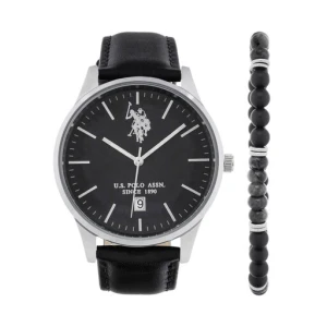 Zestaw zegarek i bransoletka U.S. Polo Assn. Owen USP6175TW Czarny