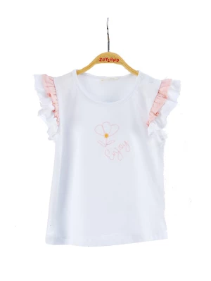 zeyland Baby & Kids Koszulka w kolorze biało-jasnoróżowym rozmiar: 104