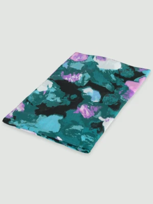 Zielona apaszka w kwiaty o kolorze fuksji Greenpoint