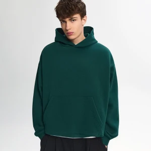 Zielona bluza bomber z kapturem basic House