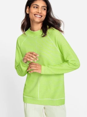 Zielona bluza damska Clara w paski - Green Zone Olsen