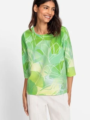 Zielona bluza damska z wzorem Henny - Green Zone Olsen
