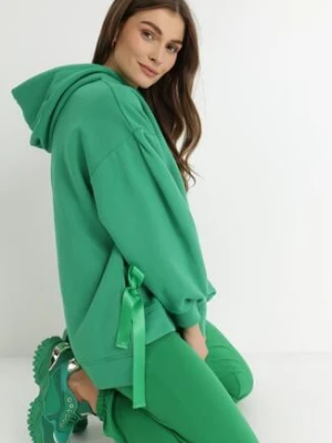 Zielona Bluza Oversize z Kapturem Kulsum glo-story