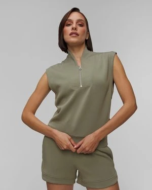 Zielona Bluza Z Wiskozy Damska Varley Loretta Half Zip