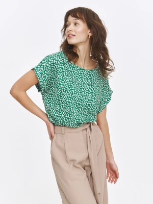 Zielona bluzka w drobne kwiaty Top Secret