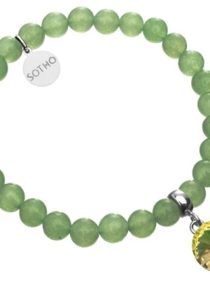 Zielona bransoletka awenturyn zielony Rivoli LUMG SWAROVSKI® ELEMENTS SOTHO