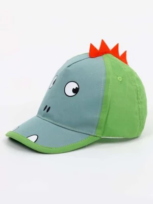 Zielona czapka z daszkiem chłopięca z elementami 3D Yoclub