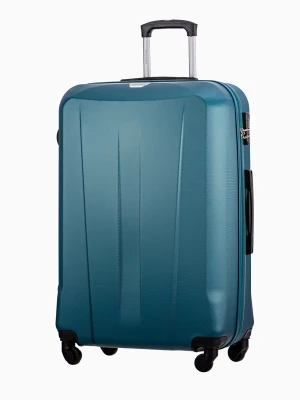 Zielona duża walizka na czterech kołach Puccini