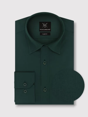 Zielona gładka koszula męska Pako Lorente