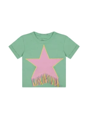 Zielona Gwiazda Frędzle T-shirt Stella McCartney