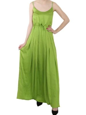 Zielona Jedwabna Sukienka Plisowana Dsquared2