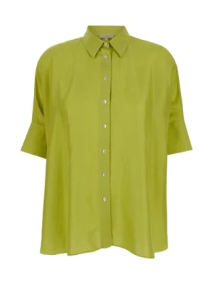Zielona koszula Bassano z krótkim rękawem Antonelli Firenze