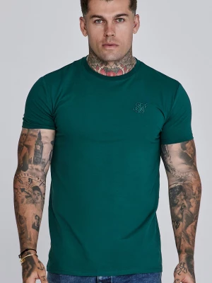 Zielona koszulka męska typu muscle fit SikSilk