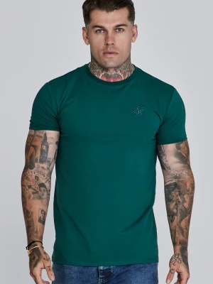 SikSilk Męska Zielona Koszulka Muscle Fit