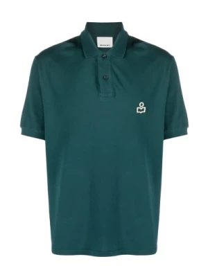 Zielona Koszulka Polo z Logo Isabel Marant