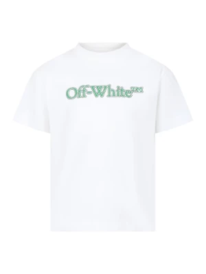 Zielona Koszulka z Krótkim Rękawem z Logo Off White