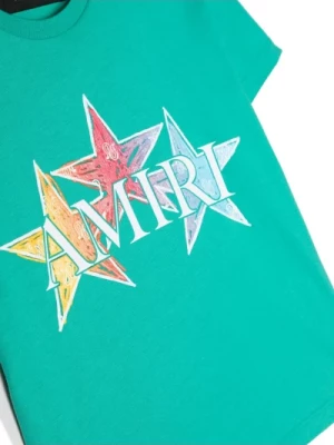 Zielona koszulka z nadrukiem gwiazdy Amiri
