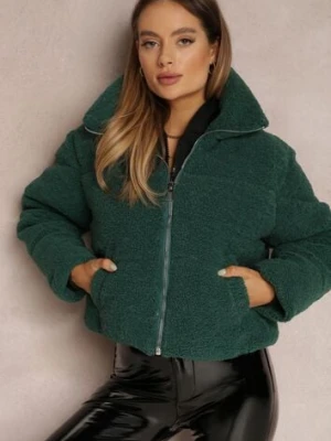 Zielona Kurtka Futerko Teddy Voicha jusdepom