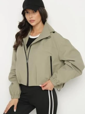 Zielona Kurtka Wiatrówka o Kroju Oversize Natilessa ann gissy