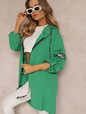 Zielona Kurtka Wiatrówka Oversize Palishe swest