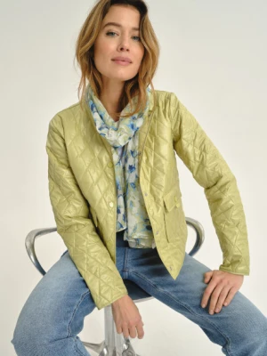 Zielona kurtka z subtelnym pikowaniem Greenpoint