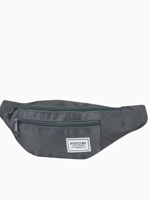 Zielona materiałowa nerka z neonową podszewką Puccini