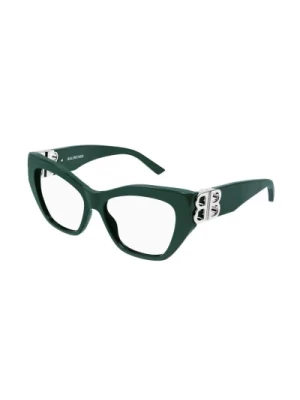 Zielona Oprawka Stylowe Okulary dla Kobiet Balenciaga