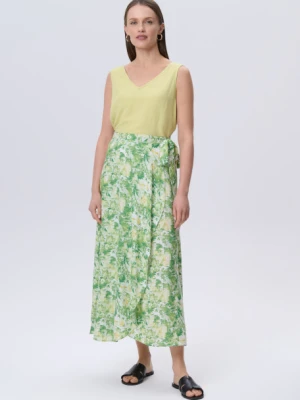 Zielona spódnica z nadrukiem w kwiaty Greenpoint