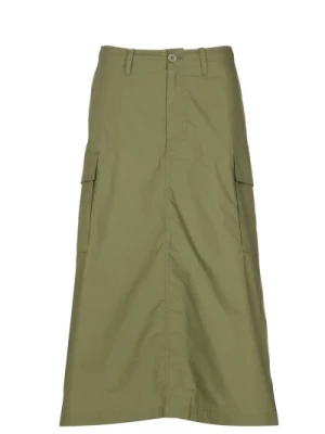 Zielona spódnica z wysokim stanem i kieszeniami Blauer