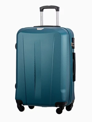 Zielona średnia walizka na czterech kołach Puccini