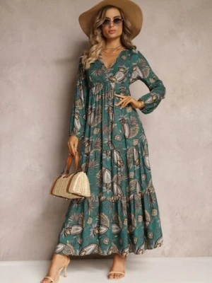 Zielona Sukienka Demestra rosa