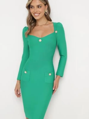 Zielona Sukienka Dopasowana Callaleia