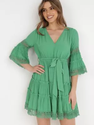 Zielona Sukienka Hypsadina