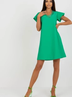 Zielona sukienka koktajlowa do kolana RUE PARIS