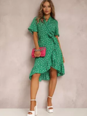 Zielona Sukienka Meleris retro & icone