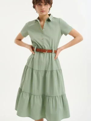 Zielona sukienka w stylu casual Greenpoint