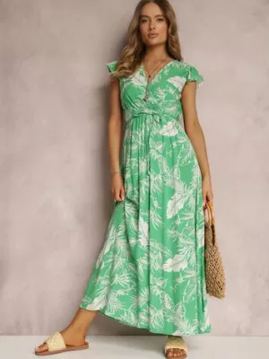 Zielona Sukienka z Paskiem Panovera