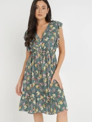 Zielona Sukienka z Wiskozy Actamia cflo